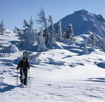 Schneeschuh-Wandern auf der Loferer Alm